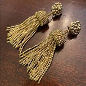Lisi Lerch Beaded Tassel Earrings In Gold.